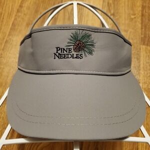 Pine Needles Golf Hat Visor Gray Adjustable Embroidered Logo Imperial Sports